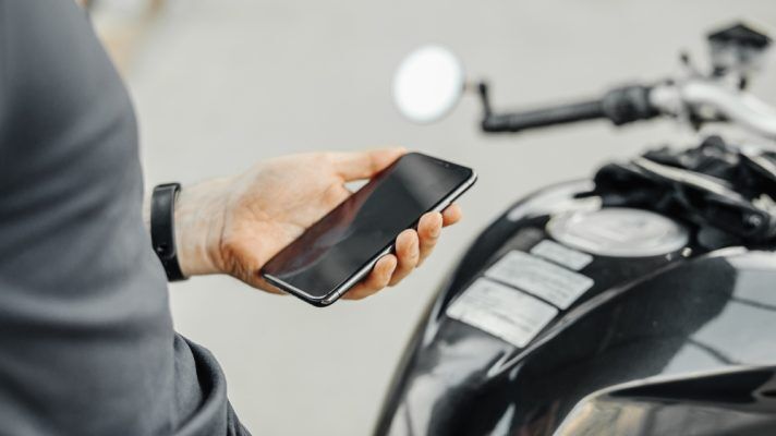 mobile phone motorcycle riding